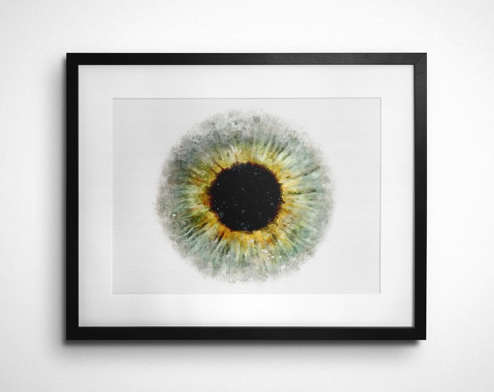 Iris art print for professional eye care wall decor iris art Iris art for eye doctor decor