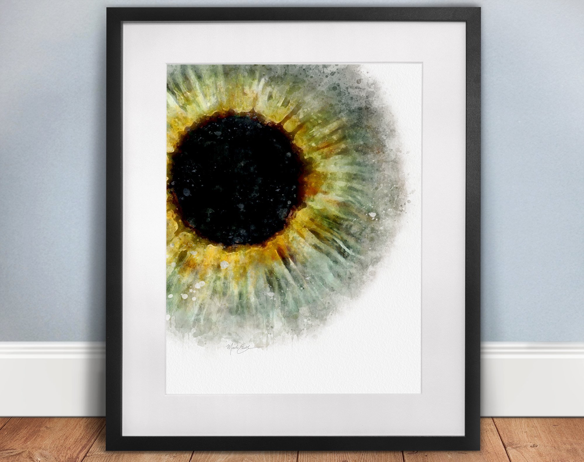 Iris watercolor art print