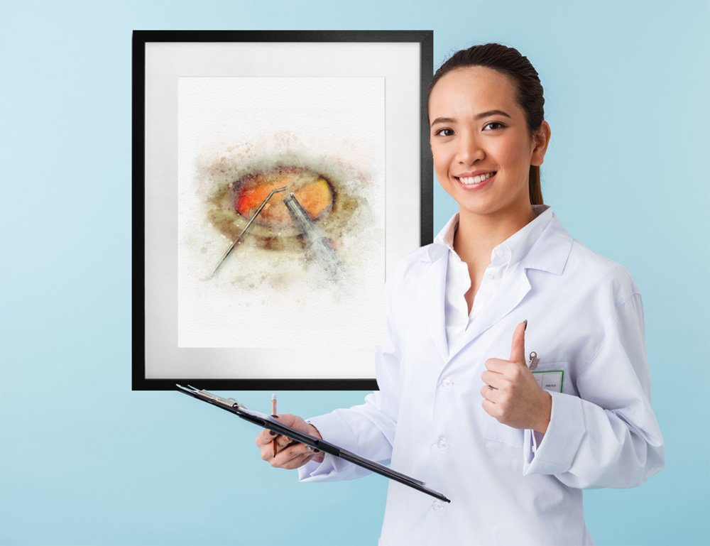 Cataract surgery art print for ophthalmology office decor cataract surgery art Cataract surgeon art print