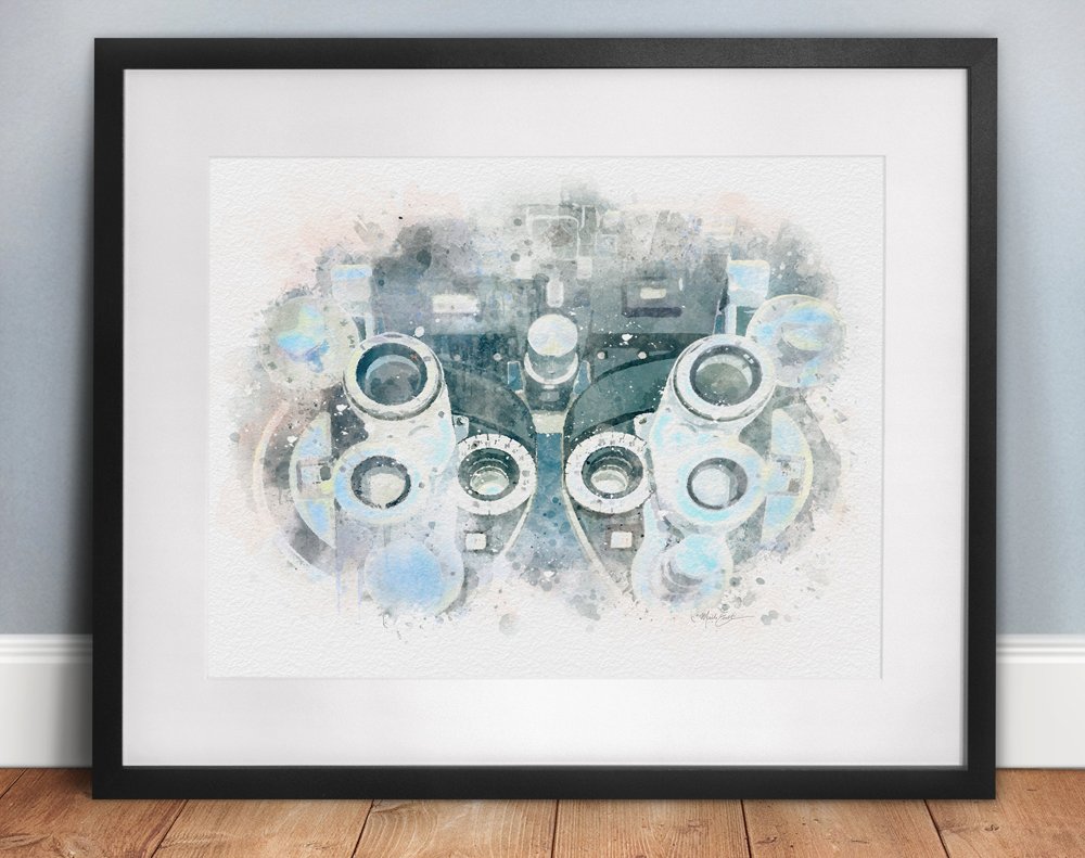 Phoropter art print optometrist gift