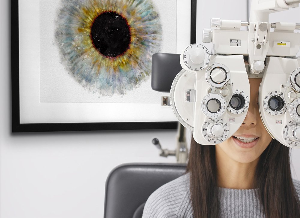 Captivating Eye Art Print: A Vision of Anatomical Beauty - 109 eye art print Optometry exam room wall art