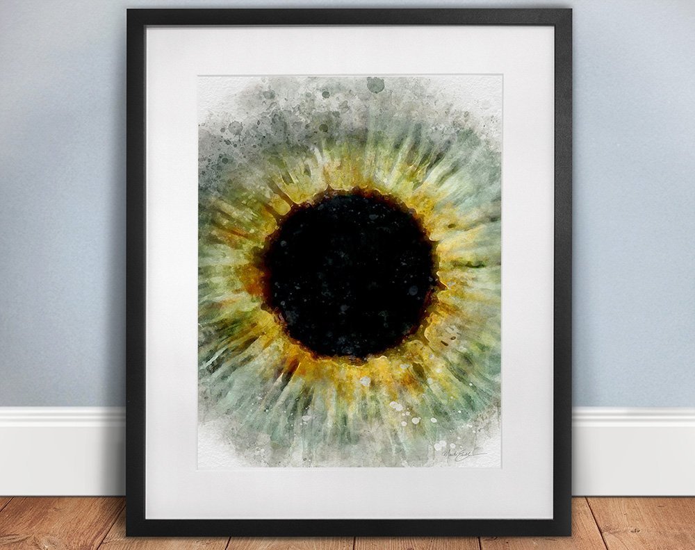 Iris art print gift for optometrist