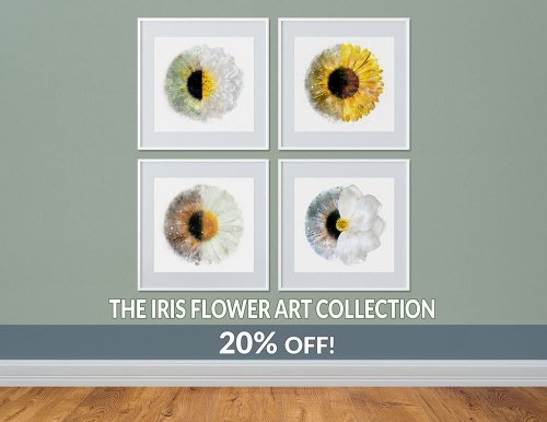 Iris flower art print collection
