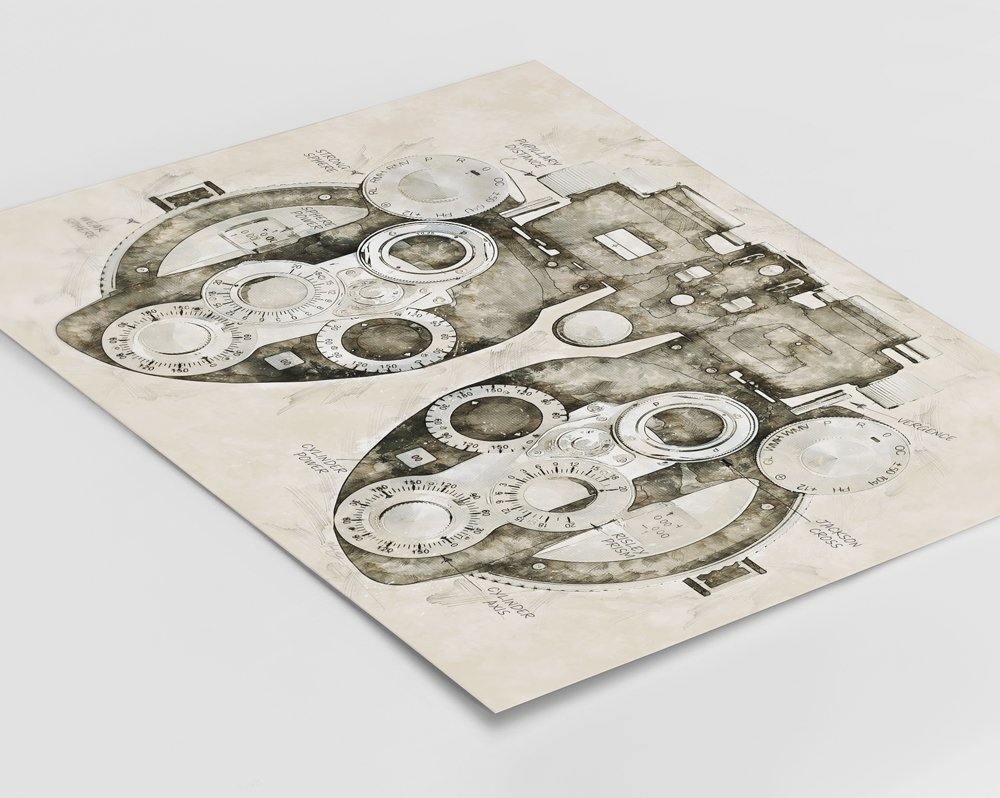 Eye exam art print for optometry clinics and patient areas eye exam art Art prints for optometry