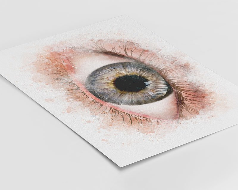 Eye anatomy watercolor art print for eye care office decor eye anatomy watercolor Optometry gift