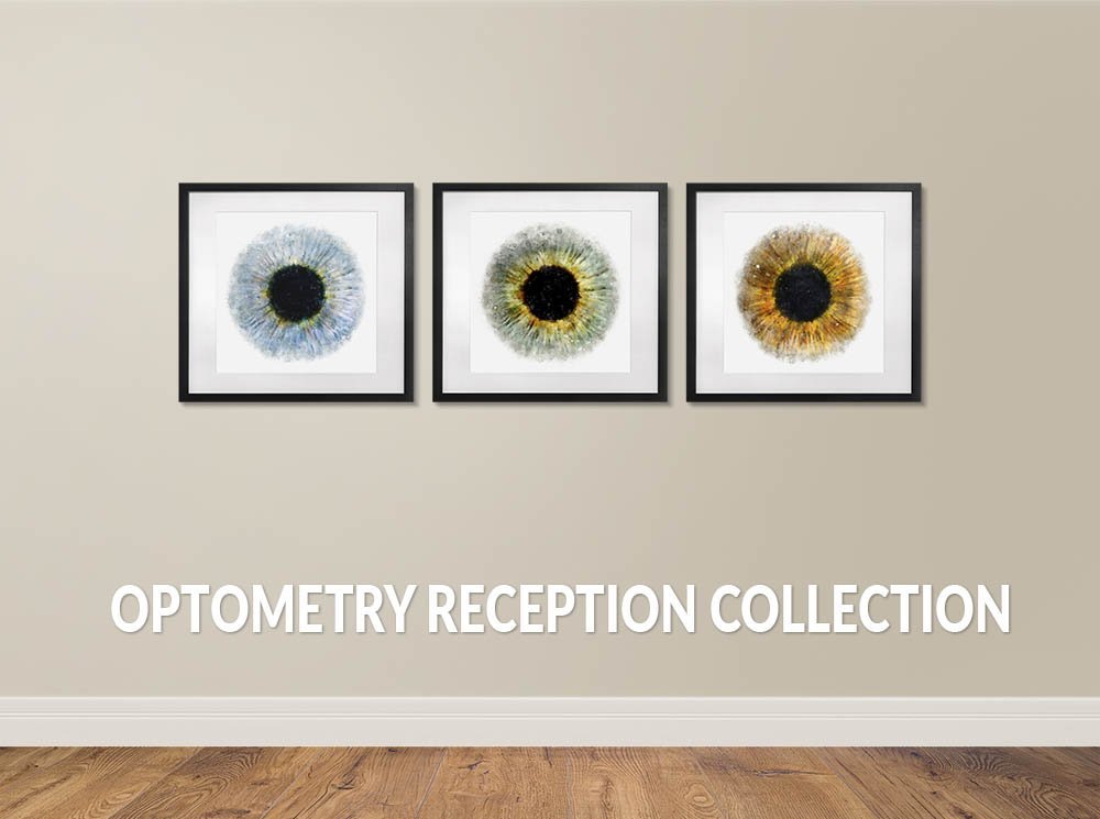 Optometry reception area decor