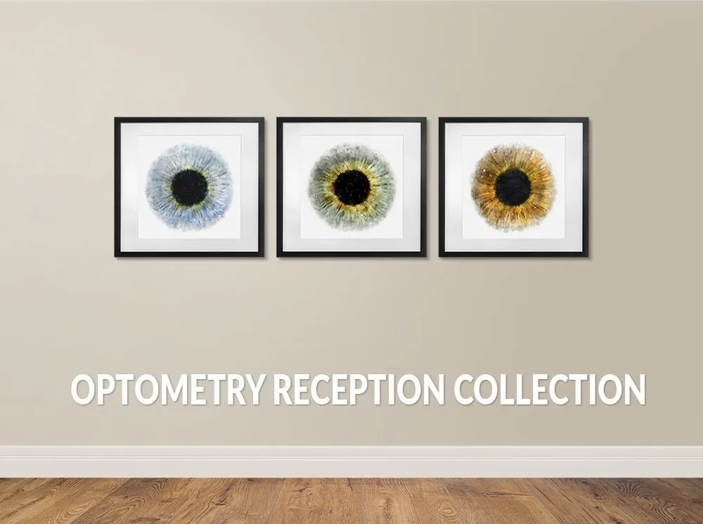 Optometry reception area decor